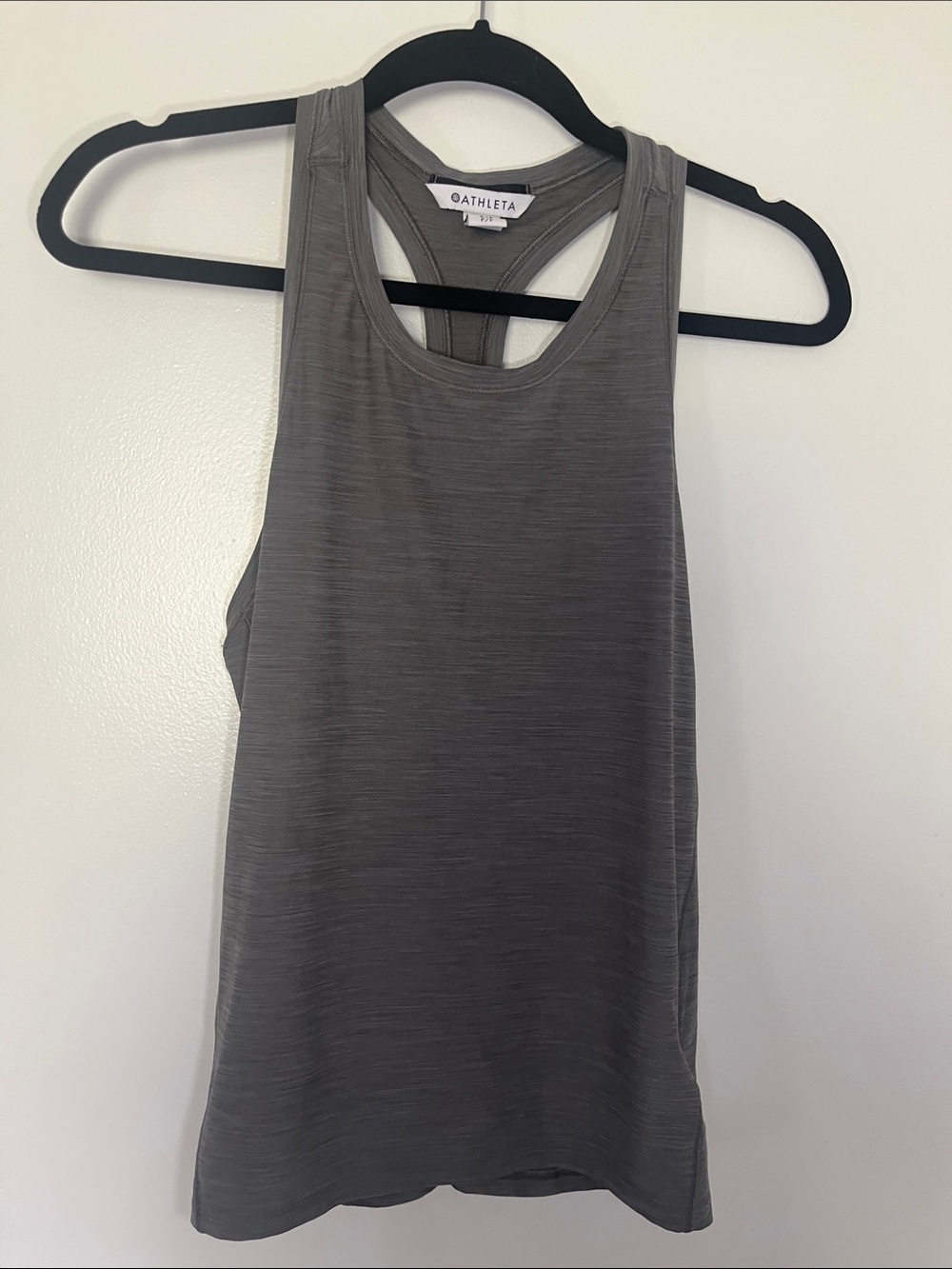 Athleta Gray Heathered Renew Seamless Racerback Tank Top Sz Small